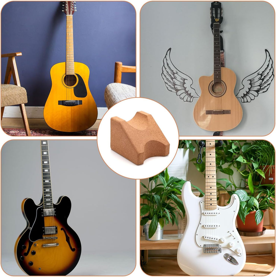 Gitarrenhals Stütze, Zwei Höhen Korkholz Gitarrenhals Halter, Gitarren Zubehör für Saiteninstrument,