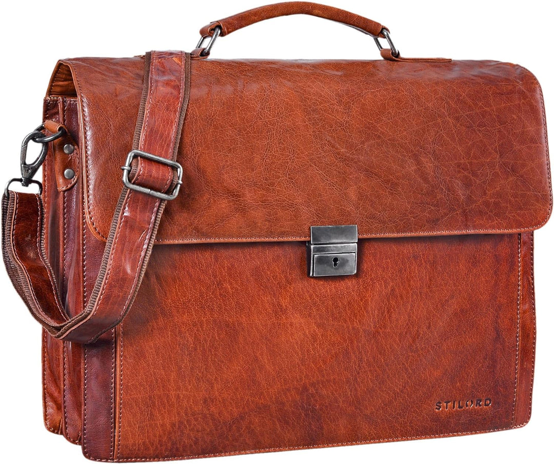 STILORD 'Johann' Klassische Aktentasche Herren Damen Businesstasche für 15,6 Zoll Laptop passend für