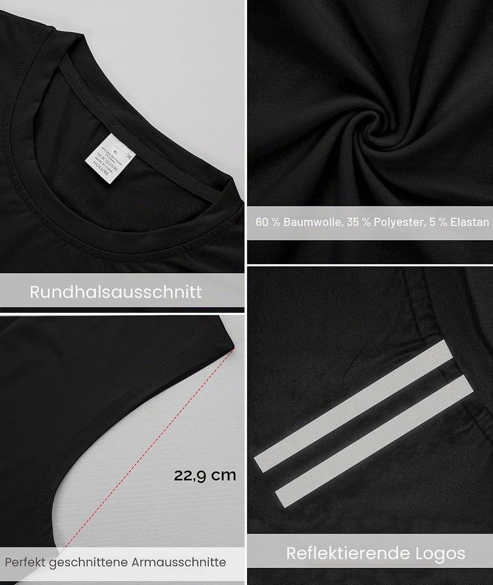 1, 3 or 5er Pack Mens Cotton Gym Tank Tops Workout ärmellose Shirts Athletic Muscle Tank Training Bo