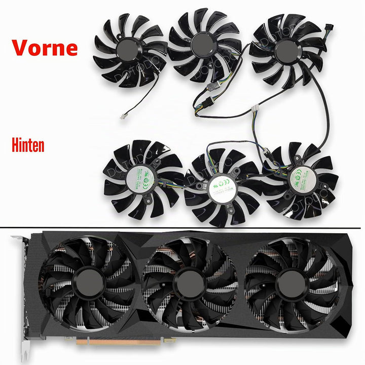 Dotodo 87 mm GA92S2U DC12V 0.46A 4PIN Grafikkarte kühlt Lüfter für ZOTAC GeForce RTX 2080 RTX 2080 T