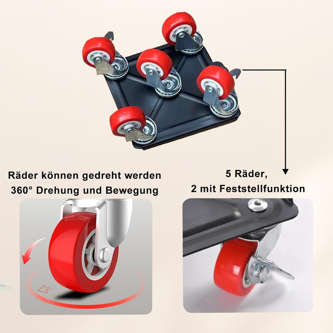 TIMILAND Möbelroller Transportroller Set,Möbelroller Set,Transportrollen Möbel,5 Räder,360 Grad Dreh