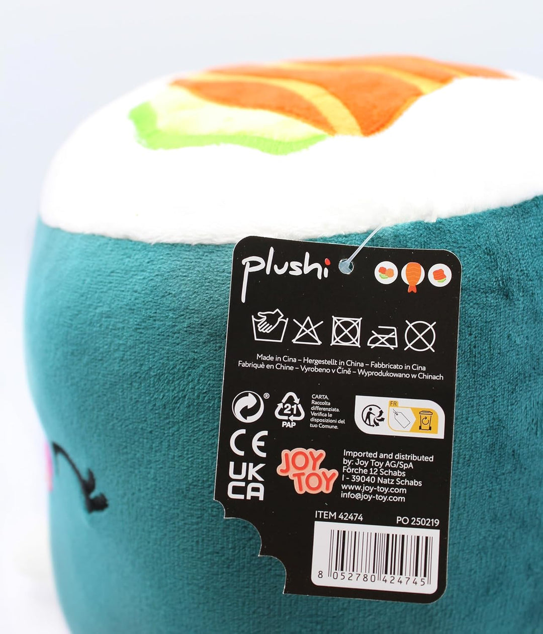 Joy Toy Plushi Maki Sushi mit Lachs Plüsch 20 cm, Rosa (Pink) Maki Lachs, Maki Lachs