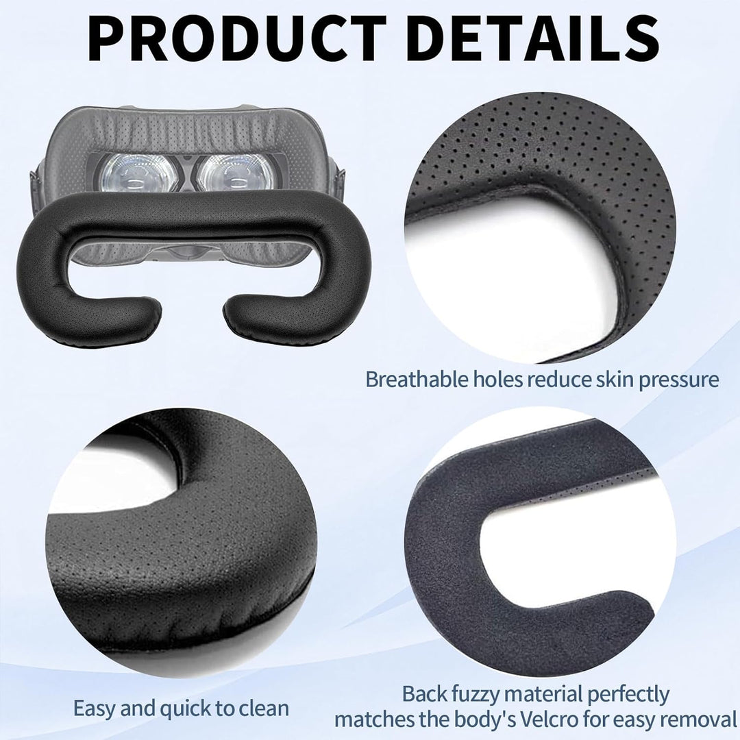 TamBee HTC Vive Pro Gesichts-Schaumstoff- für HTC Vive Pro VR PU-Leder Gesichtspad (Face Foam 2 Stüc