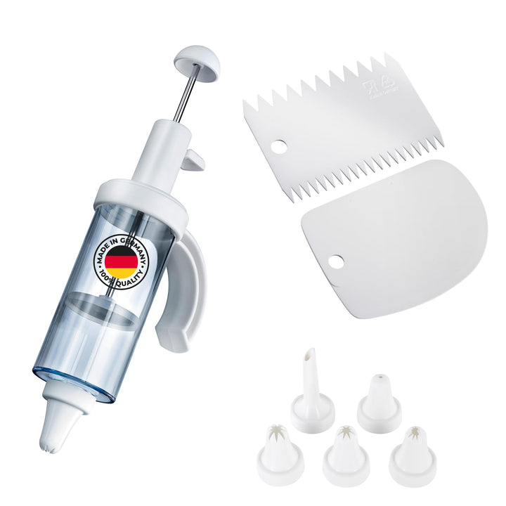 Westmark 311622E6 Krapfenspritze, PE PP PS SAN, Transparent/Weiss