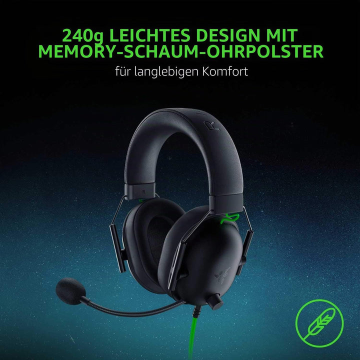 Razer BlackShark V2 X Gaming-Headset: 7.1 Surround Sound – 50 mm Treiber – Memory-Schaumstoff-Kissen
