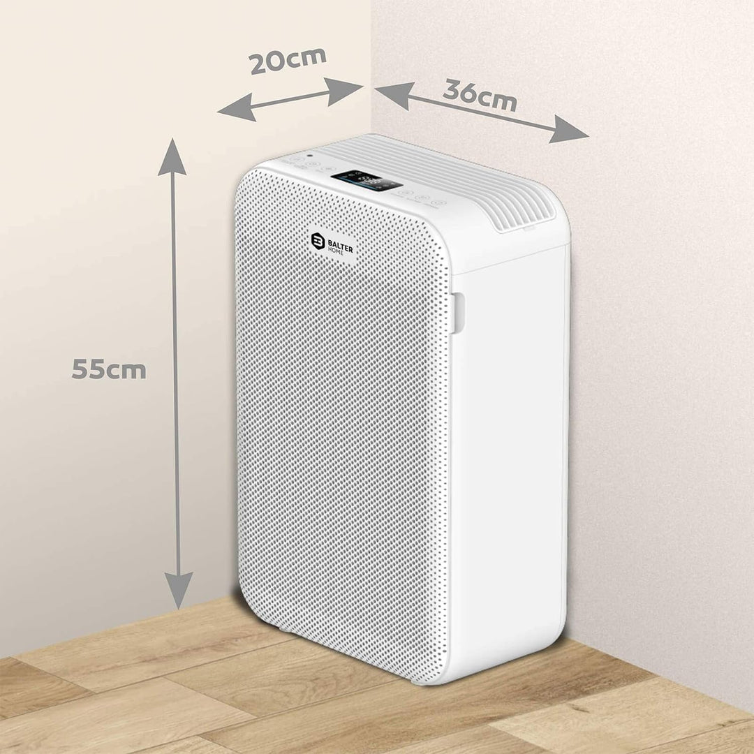 Balter LR-02 Luftreiniger, 5 Fach Filter mit HEPA H13, 99,97% Luftfilter Leistung, CADR 360m³/h, LCD