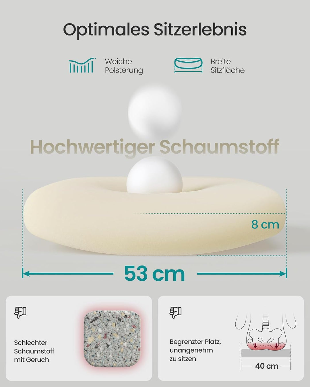 SONGMICS Bürostuhl, Schreibtischstuhl mit Netzbespannung, höhenverstellbarer Computerstuhl, 360° Dre