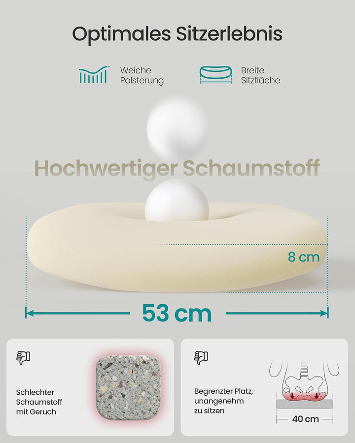 SONGMICS Bürostuhl, Schreibtischstuhl mit Netzbespannung, höhenverstellbarer Computerstuhl, 360° Dre