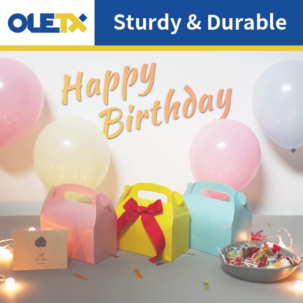 Oletx 30 Stück Blaue Party Gastgeschenk Boxen Geschenkboxen Giebelpapier Geschenkboxen mit Griffen P