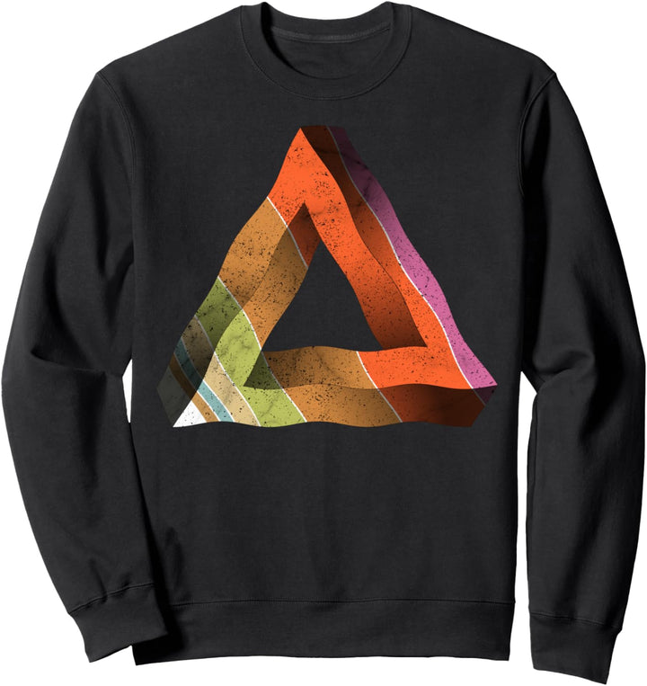 Impossible Triangle Optische Täuschung Penrose Triangle Sweatshirt