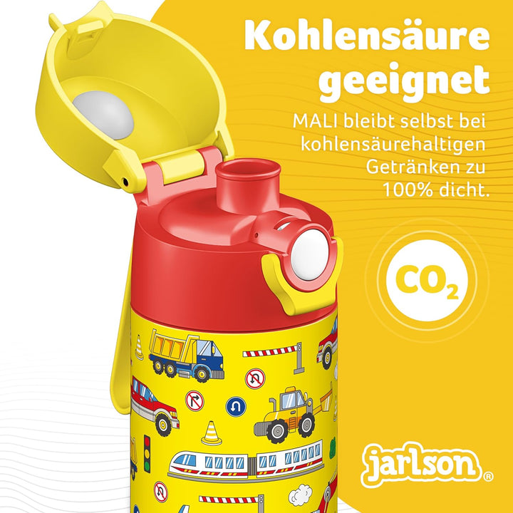 Jarlson® Trinkflasche Kinder Edelstahl MALI [THERMOSFLASCHE] - Kindertrinkflasche Auslaufsicher - Th