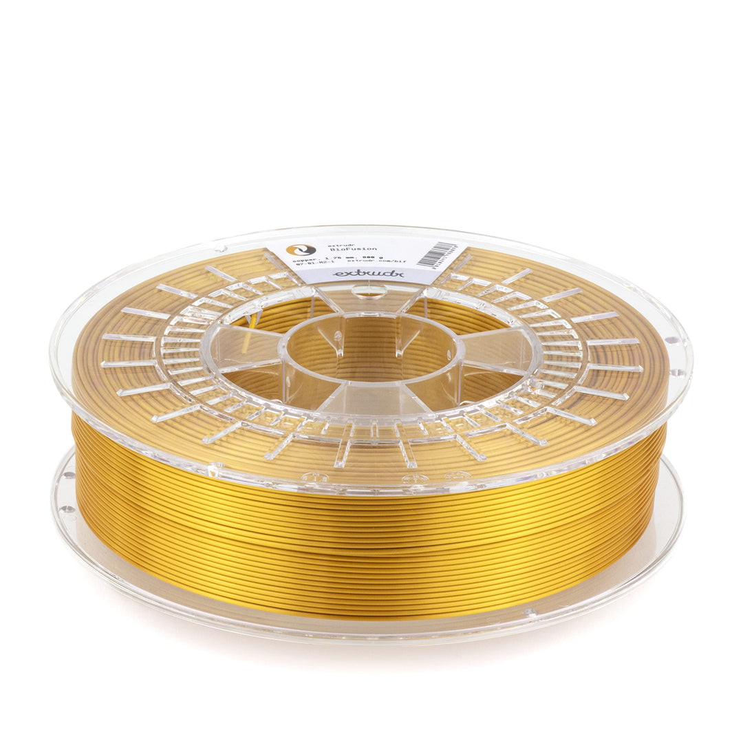 extrudr® BioFusion ø1.75mm (800gr) 'INCA GOLD' - 3D Drucker Filament - Made in Austria, gold