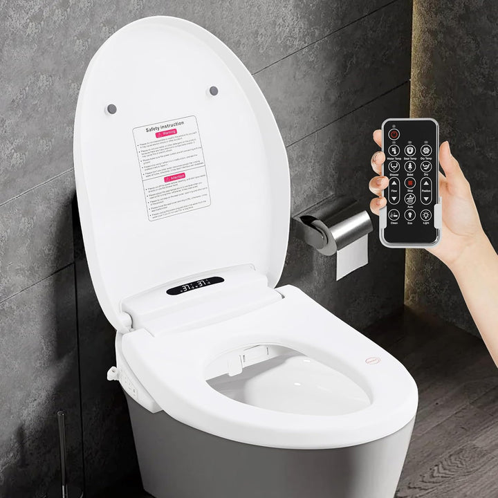 Bidet WC Sitz Elektronisch Toilettendeckel Heizbar Trockner Fernbedienung | IPX4 Wasserdicht, 1300W,
