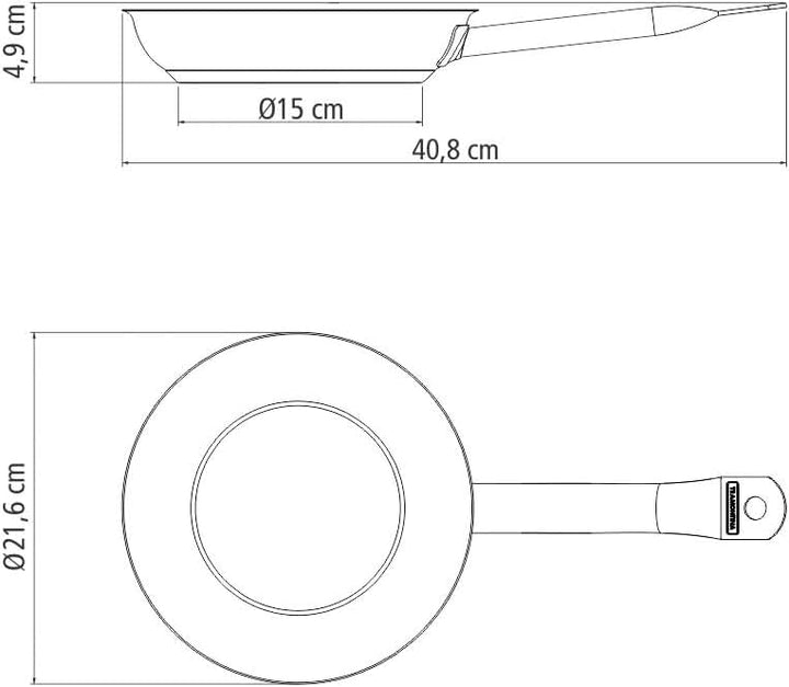 Tramontina PROFESSIONAL Bratpfanne, 20 cm ohne Antihaftbeschichtung 20 cm, ohne Antihaftbeschichtung