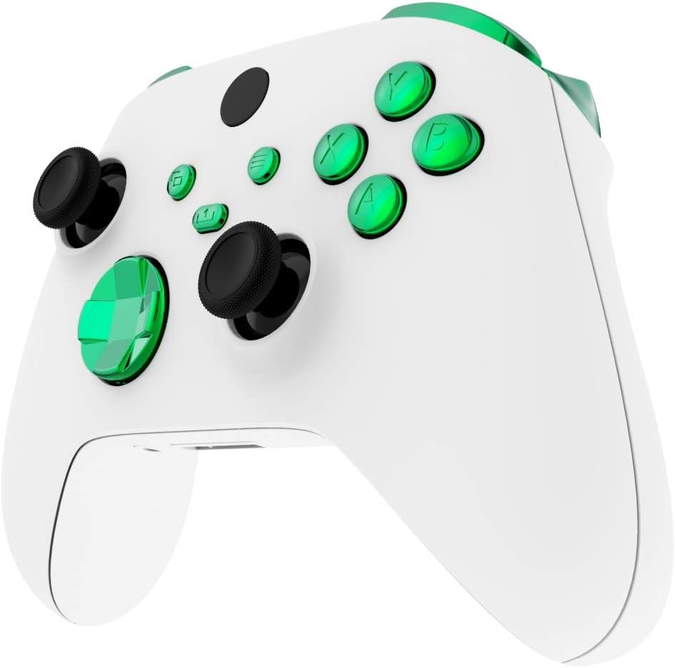 eXtremeRate Tasten Set für Xbox Series X&S Controller, Glänzende DIY-Ersatz D-Pad/ABXY/View/Share/Me