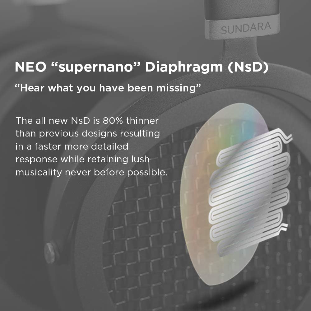 HiFiMAN Sundara Over-Ear-Kopfhörer, magnetisch, mit Hi-Fidelity-Design, einfach zu bedienen, geeigne
