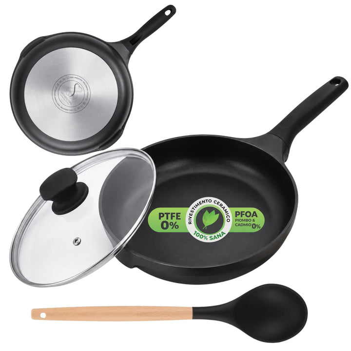 Bratpfanne Antihaft 28CM Induktionstauglich Antihaftbeschichtung Skillet Deutsch Beschichtung gesund