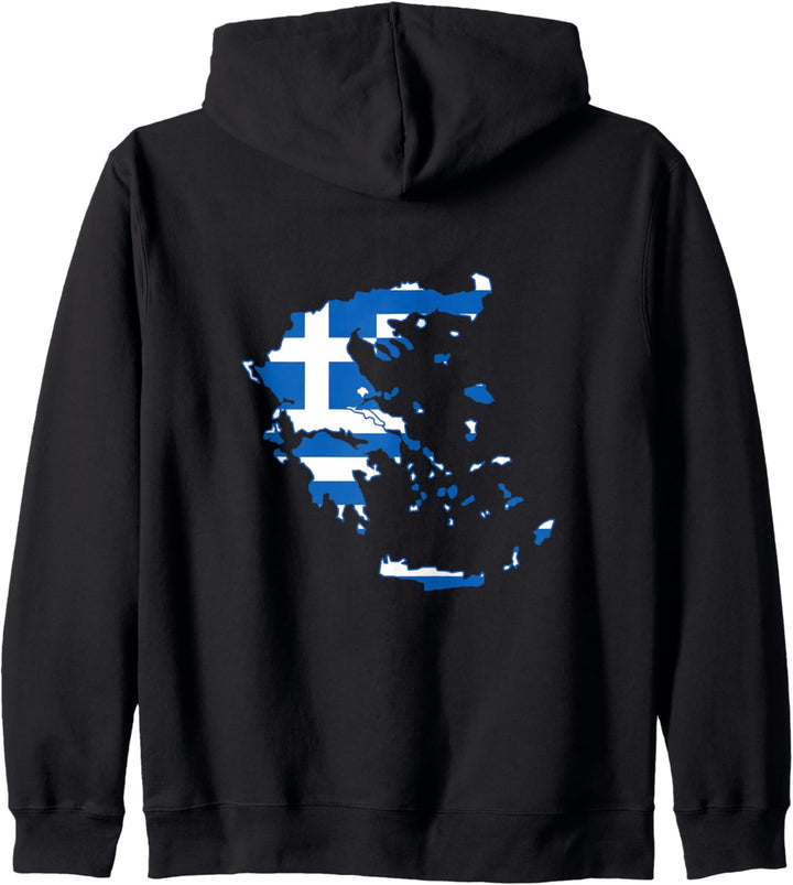 Umriss des Landes Griechenland auf der Flagge Kapuzenjacke