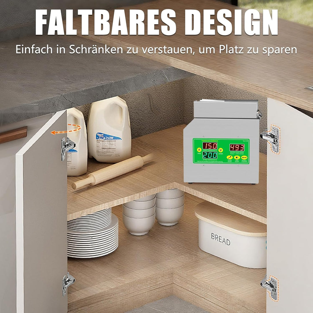 Automatische Ölpresse, 820 W Edelstahl-Ölpresse, einstellbare Temperatur von 40 bis 240 °C, Heiss- u