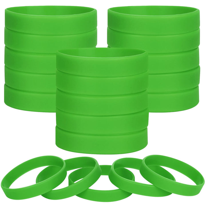 100 Stück Silikon Armbänder, Sport Party Gummi Elastic Armband Grosshandel Bulk-Armband für Kinder E