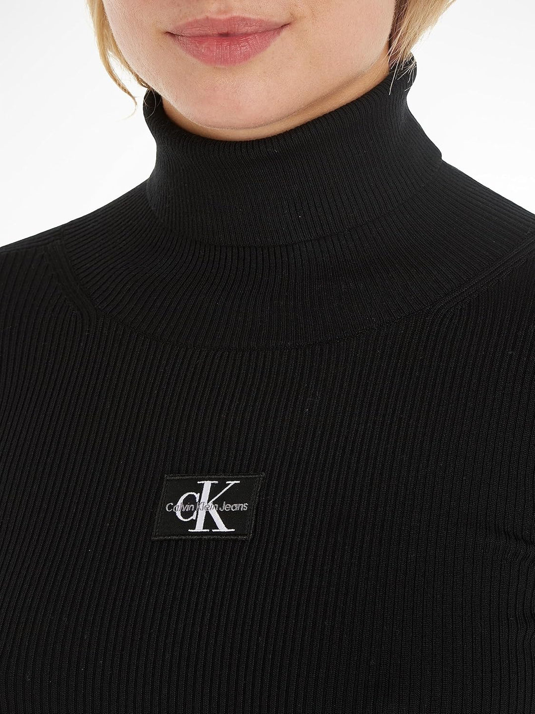 Calvin Klein Damen Strickkleider M Schwarz (Ck Black), M Schwarz (Ck Black)