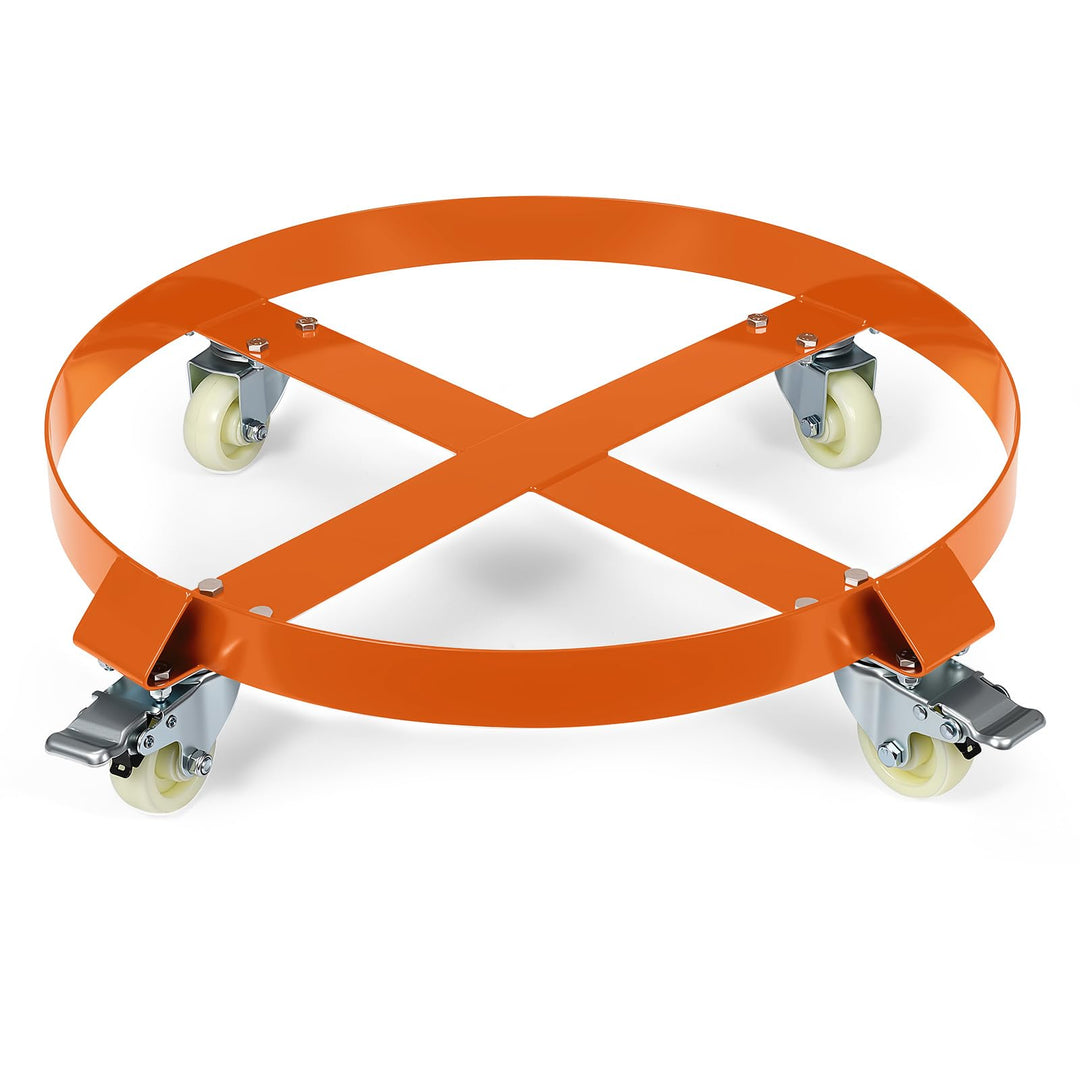 Garvee Fassroller,Rundes Rollbrett Aus Metall ø 64 cm,190L Transportroller Bis 1000 Lbs,Schwerlastro