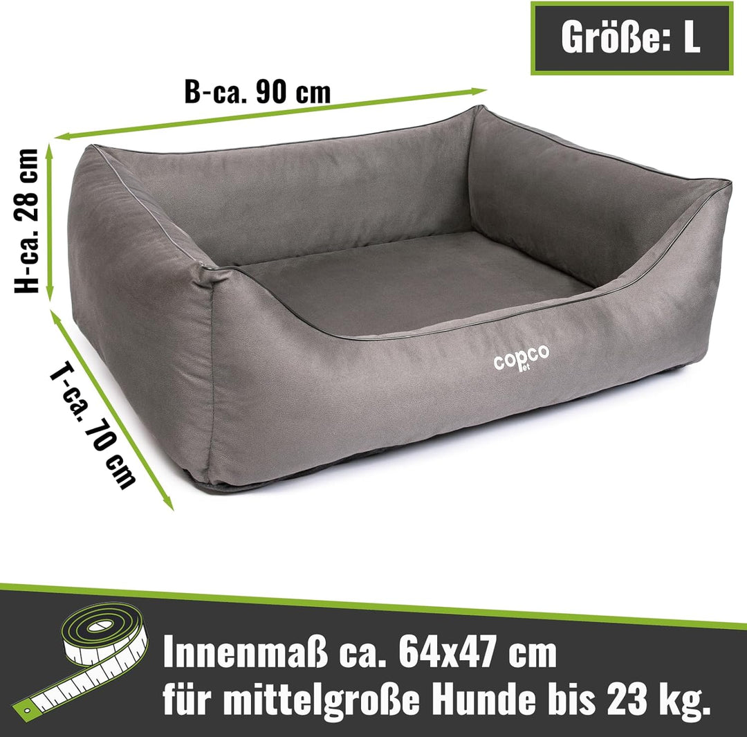 Orthopädisches Hundebett mittelgrosse Hunde【waschbar & rutschfest】Hundekorb L Kunstleder in Wildlede