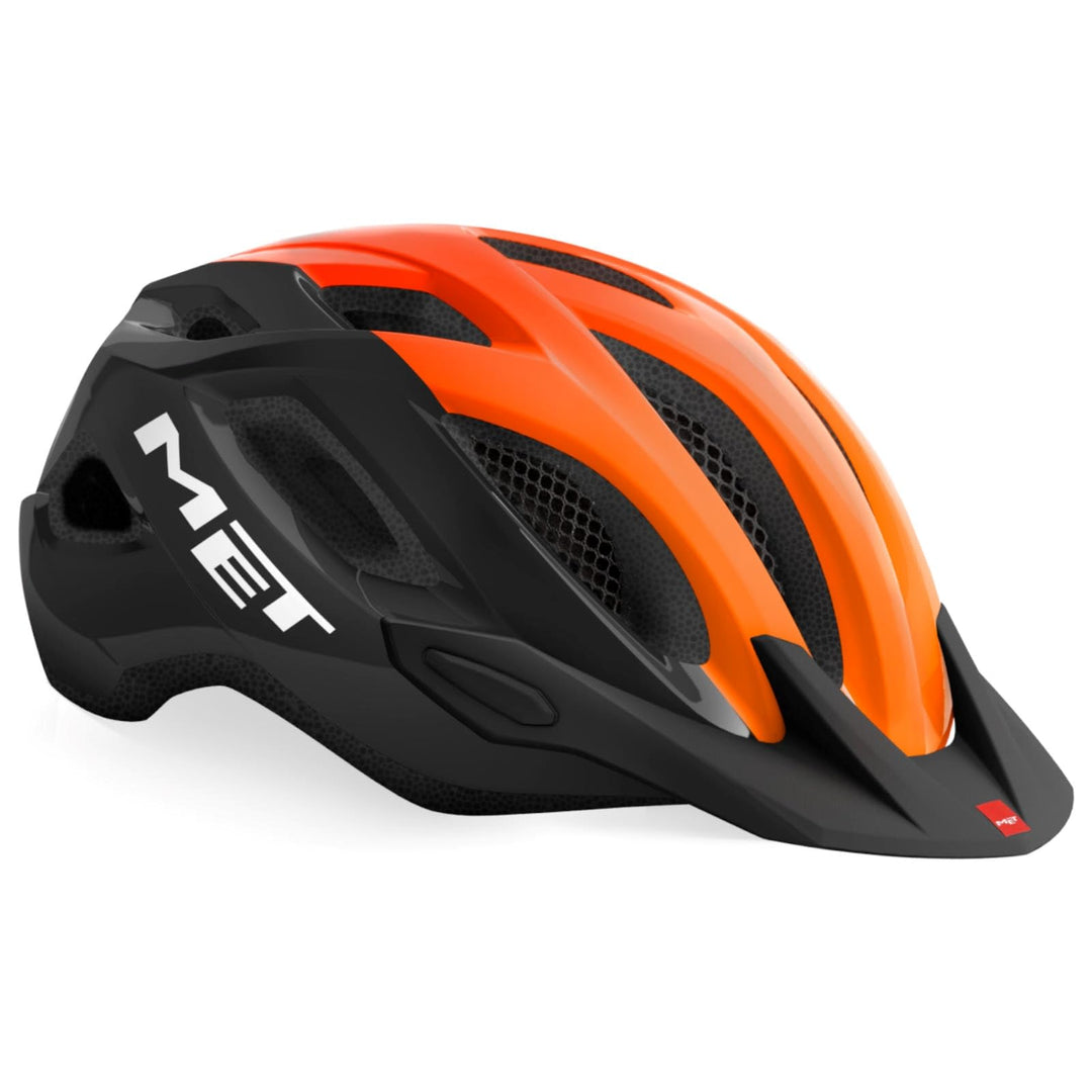 MET Crossover Helm schwarz/orange 2021 Fahrradhelm 60, 60
