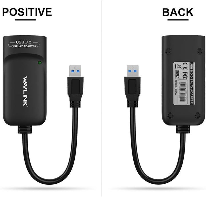 WAVLINK USB 3.0 zu HDMI Adapter Slim Externe Video Karte Display Monitor unterstützt 2048 × 1152 Auf