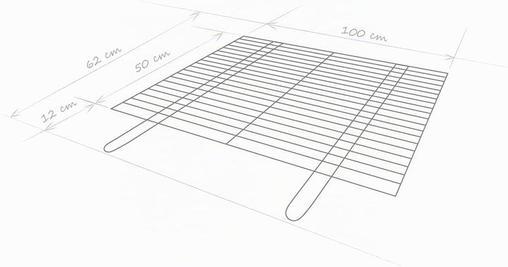 BitWa Robuster Grillrost aus Edelstahl 100x50cm - Rostfreies Grillgitter für Geniesser und Hobbyköch