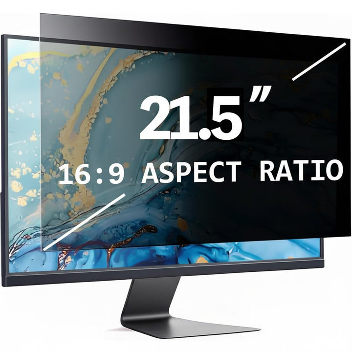 21.5 Zoll 16:9 Bildschirm Blickschutzfilter für Computer Monitor,Anti-Blaulicht Blendfrei Abnehmbare