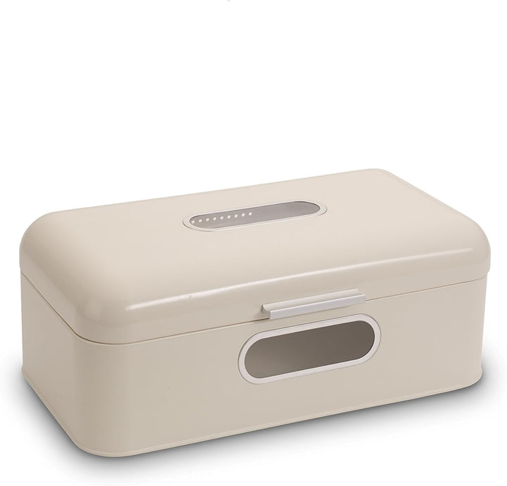 Echtwerk Brotkasten, Retro-Brotbox aus Metall mit Sichtfenster, Platzsparende Aufbewahrungsbox, Brot
