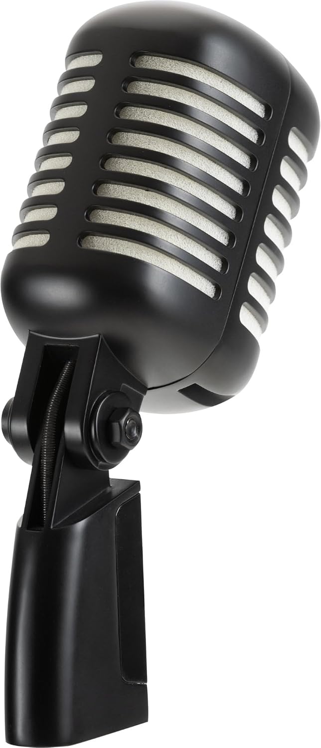 Pronomic DM-66BK/WH Mikrofon Dynamisches Vintage Gesangsmikrofon Retro Vocal Mikrofon (Frequenzgang: