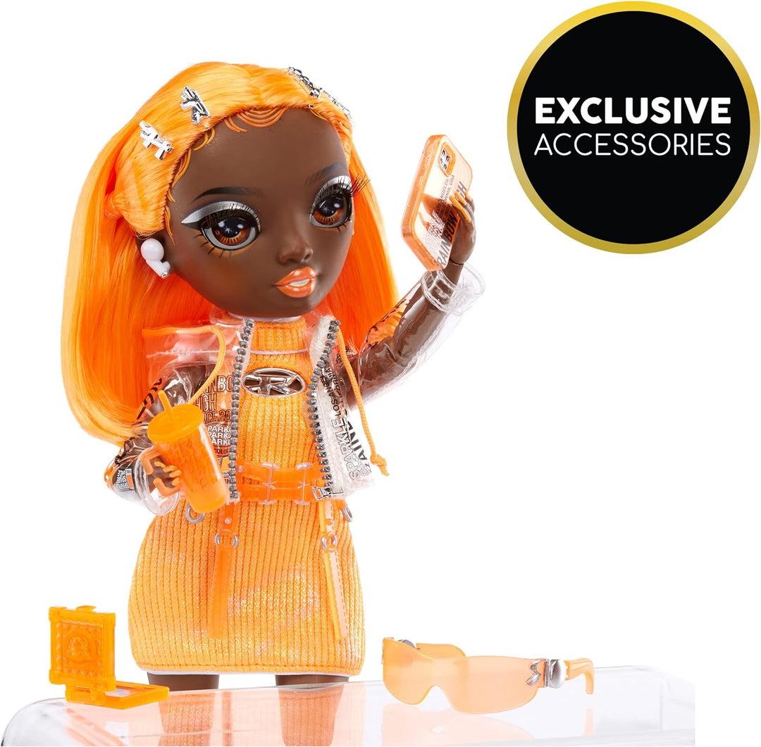 Rainbow High Modepuppe – Michelle ST.Charles - Orangefarbene Puppe – Modisches Outfit & 10+ farbenfr