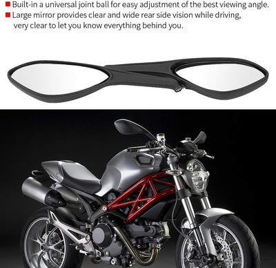 Broco 1 Paar Motorräder Original-Rückansicht Rückspiegel Fit for Ducati Monster 696 795 796 1100