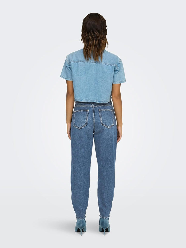 ONLY Female Karotte ONLTROY Hohe Taille Karotte Jeans XS / 32L Medium Blue Denim, XS / 32L Medium Bl