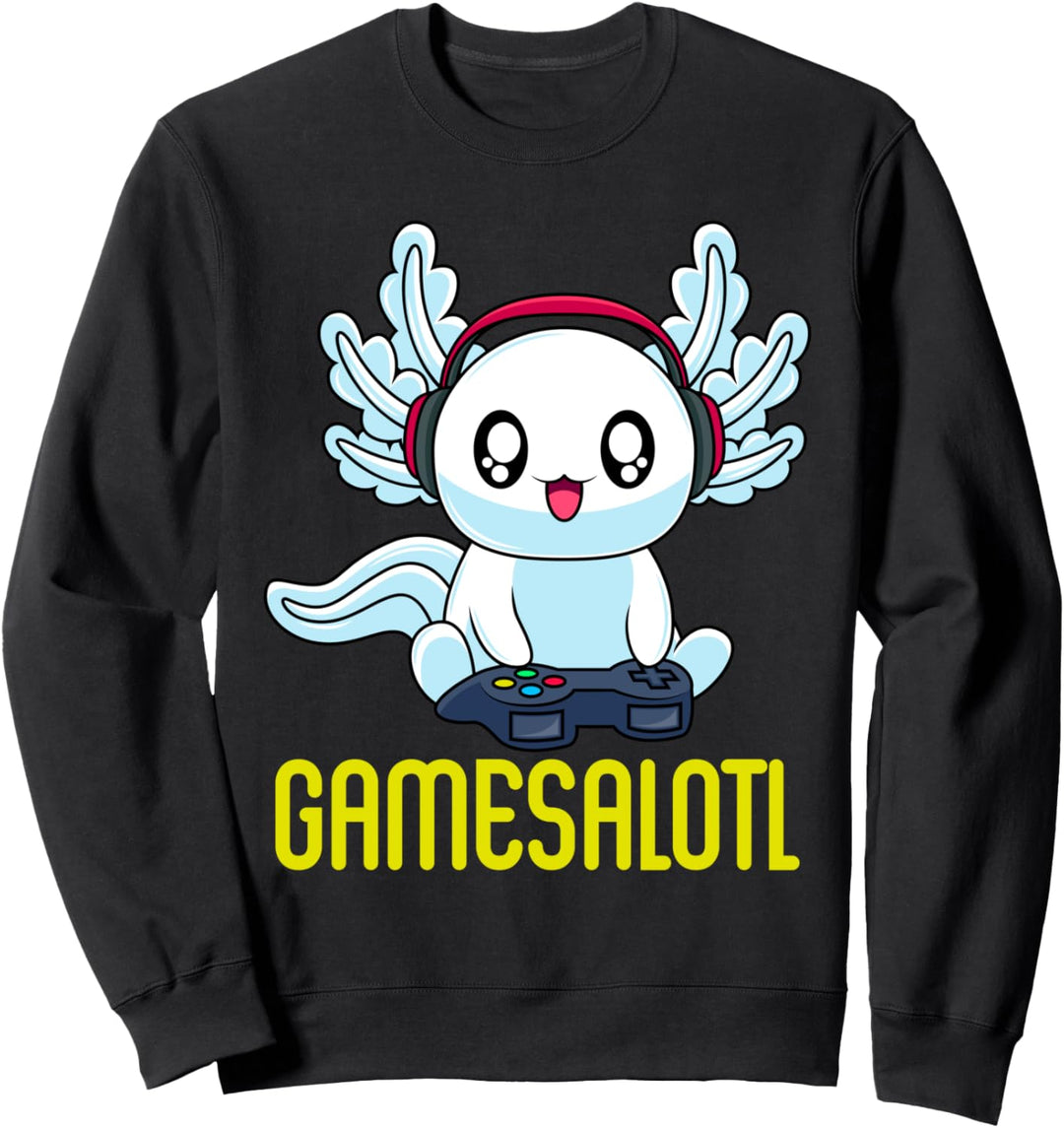 Gamesalotl Gamesolotl Gamer Gaming Axolotl Playsalotl Sweatshirt