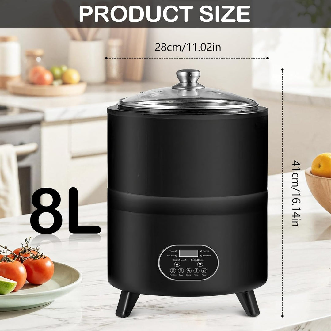 Joghurtbereiter, Joghurtmaschine Multifunktional 8L Grosses Fassungsvermögen Fermenter Yoghurt Masch