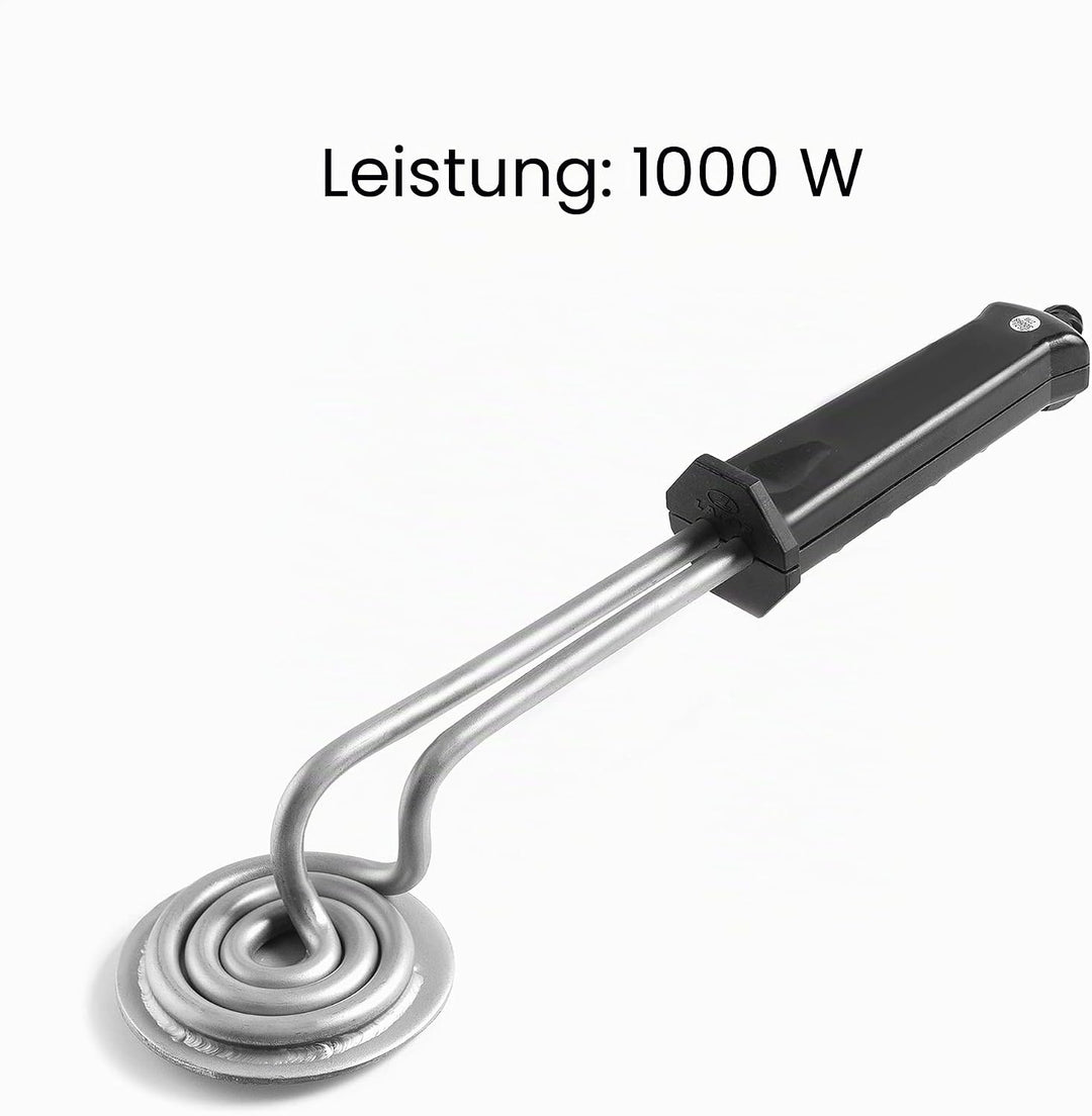 Lacor Elektro-Brenner RUND 12 cm. 1000 W, INOX & Weiss, 39 X 12 X 7 cm