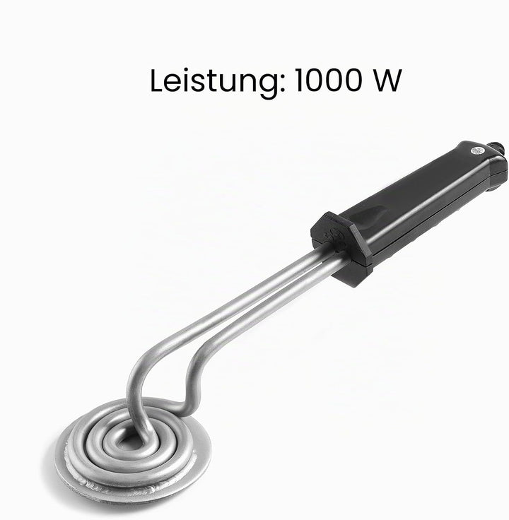 Lacor Elektro-Brenner RUND 12 cm. 1000 W, INOX & Weiss, 39 X 12 X 7 cm