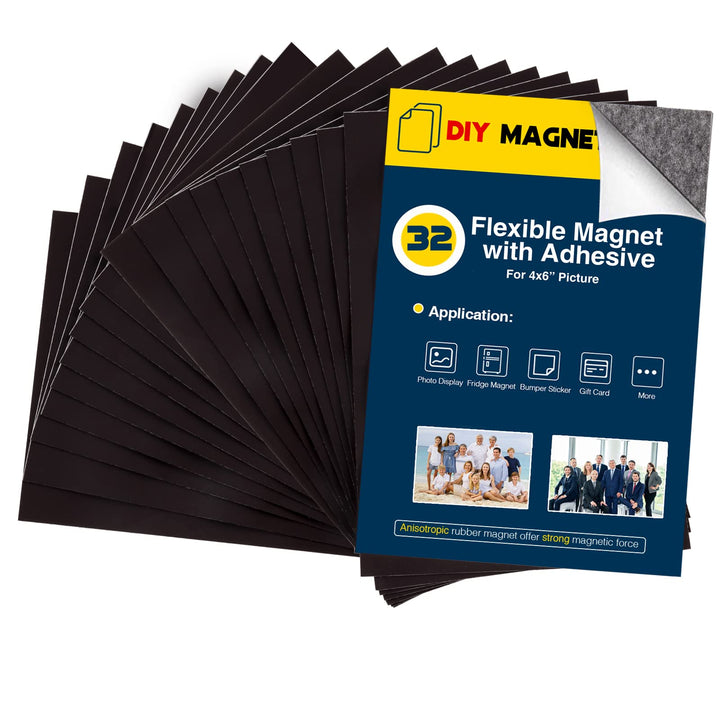 Magnetbögen mit Selbstklebender Rückseite für 10,2 x 15,2 cm grosse Bilder, Selbstklebende Foto-Magn