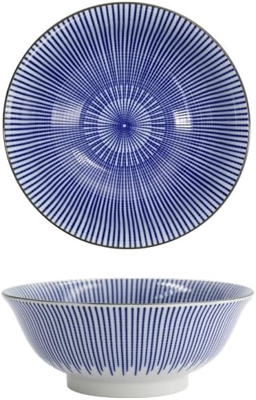 TOKYO Design Kotobuki Tokusa Schalen 2er Set | Japanisches Porzellan mit Tokusa-Muster | Suppenschal