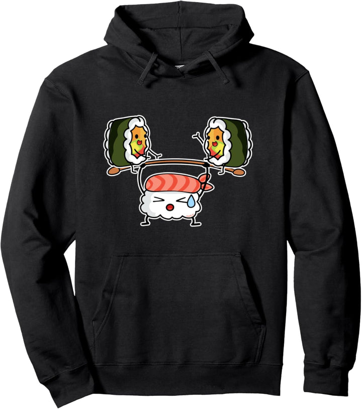 Sushi Lustiges Kawaii Japan Sushi macht Fitness Gym Pullover Hoodie