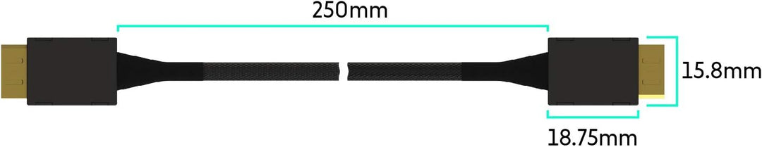 LINKUP - OCuLink PCIe SFF-8611 4i to OCuLink SFF-8611 SSD Data Active Cable w/Nylon Cable Jacket 25c