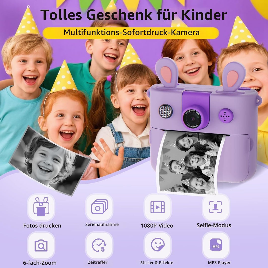 ORGSTA Kinderkamera Sofortbildkamera Digitalkameras Kinder Kameras Personalisierte Spielzeug Geschen