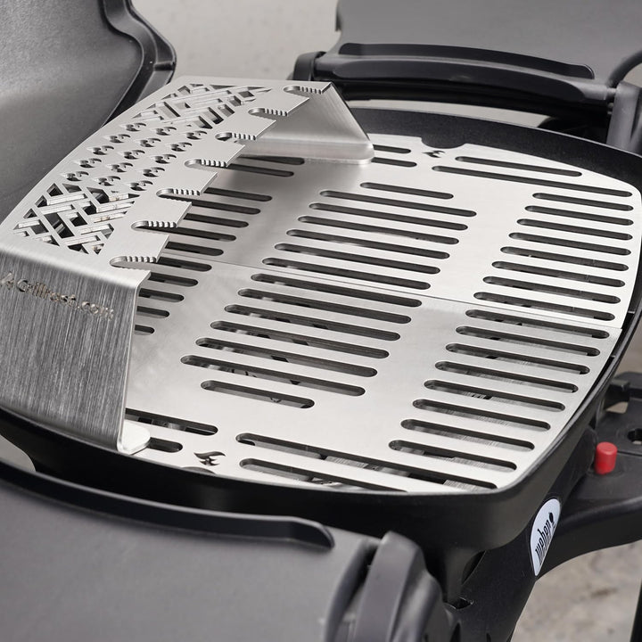 Edelstahl INOX Grillrost für die Weber Q1000 Baureihe | spülmaschinenfest - ZWEIGETEILT - Grillrost