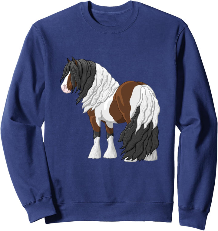 Hübsches braun-weiss schecke Gypsy Vanner Tinker Zugpferd Sweatshirt