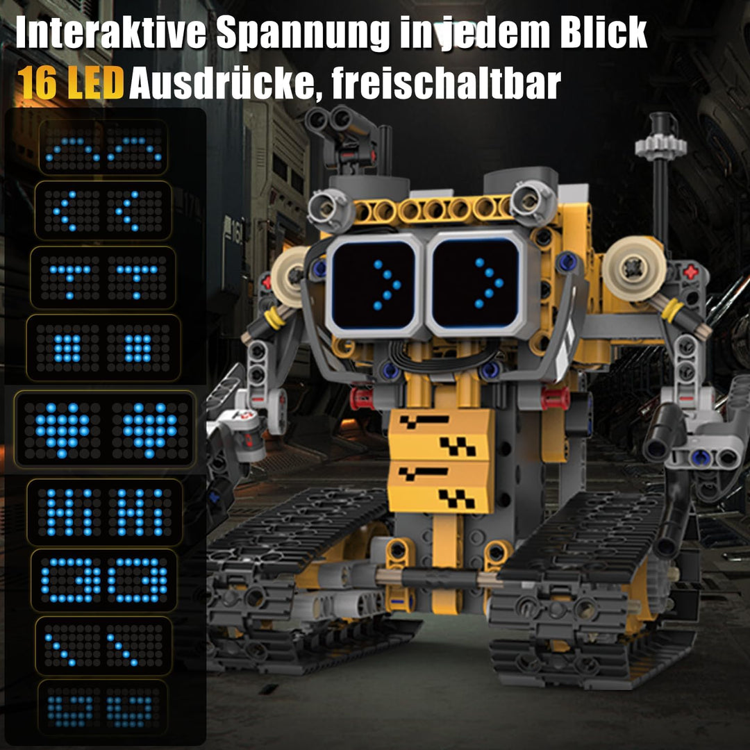 Technik Roboter Bauspielzeug für Kinder, 5 in 1 robots mit App & ferngesteuert Technic Wall robotik