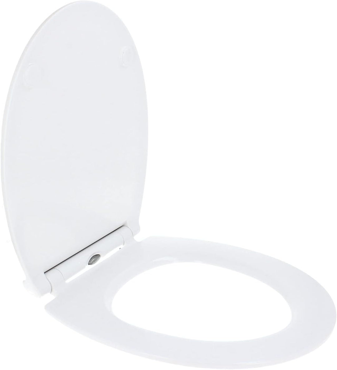 Hydroland Absenkbarer Toilettendeckel D1 Slim Antibakteriell Oval Weiss | WC Sitz mit Absenkautomati