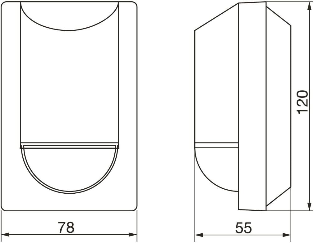Steinel Infrarot-Bewegungsmelder IS 2180-2 180° Schwarz, 12 m Aufputz-Sensor, 1000 W, Unterkriechsch